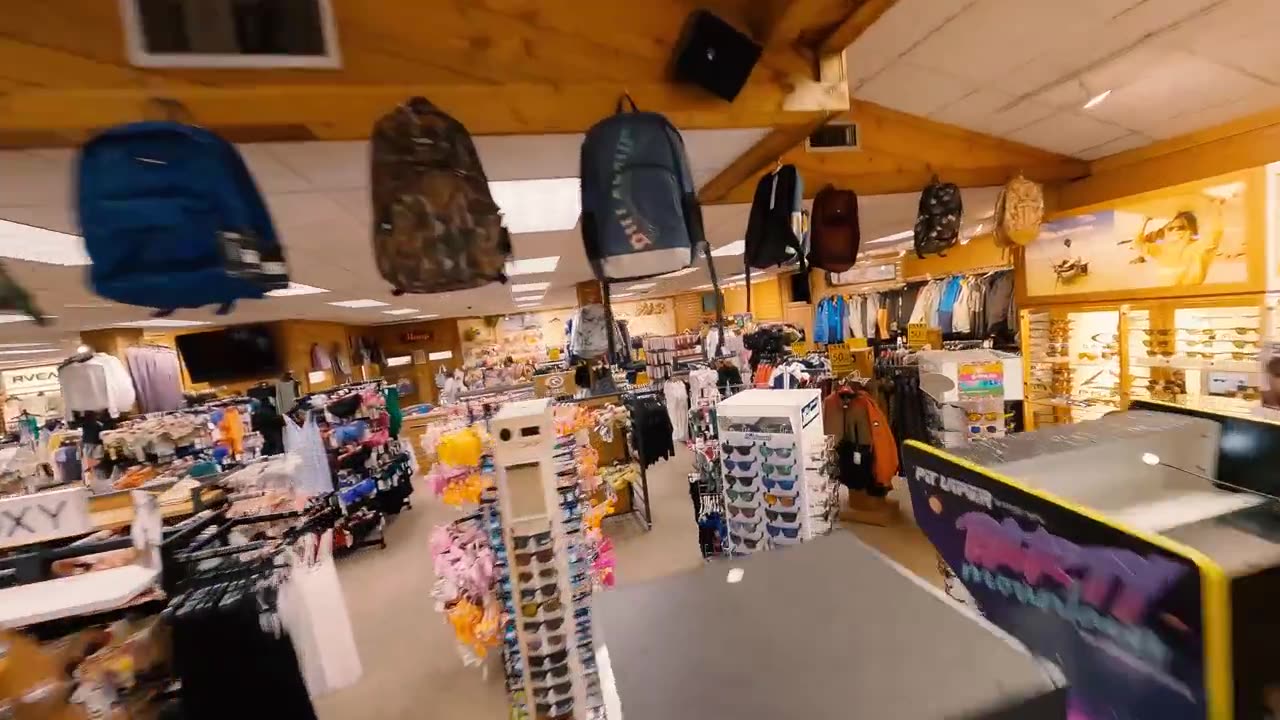 Surf shop FPV flythrough